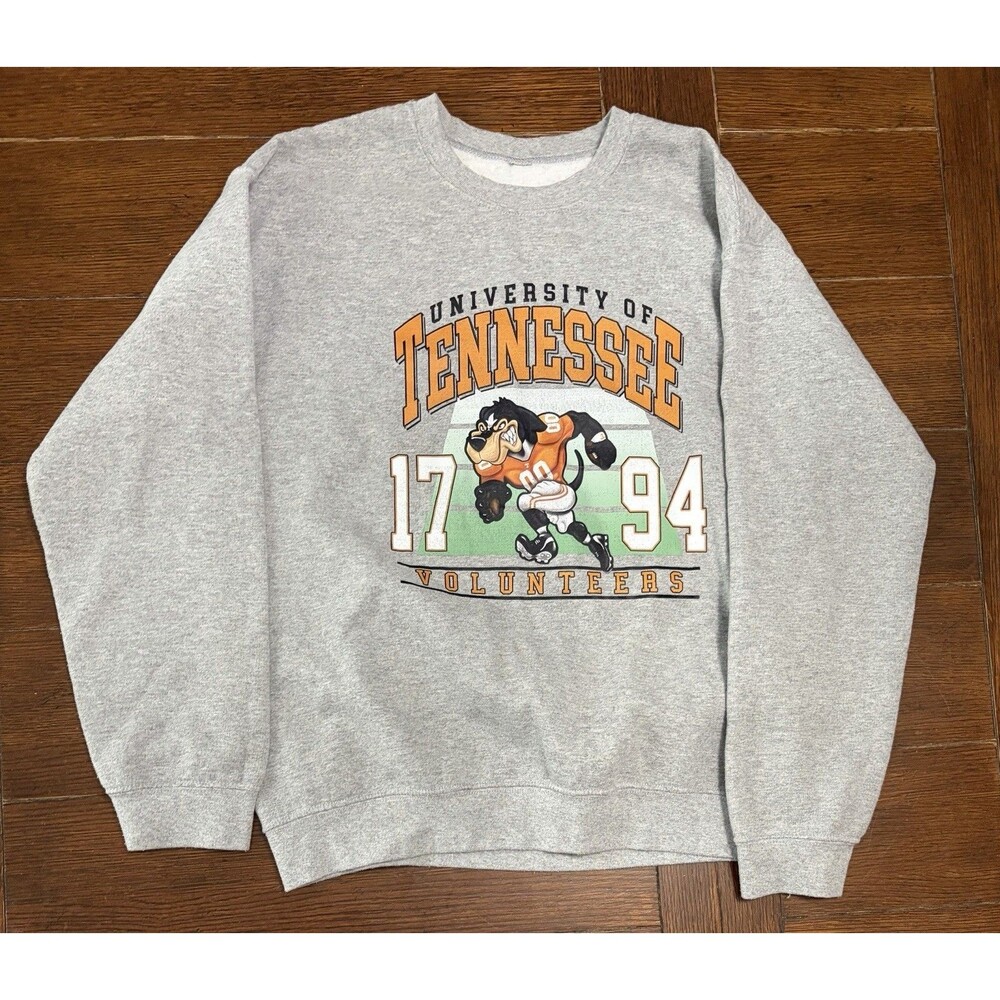 Vintage 1994 Tennessee Volunteers Men’s Size L Grey Crewneck Sweater Made In USA - Picture 1 of 2